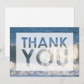 Carte De Remerciements Photo de vagues qui se brisent de près avec découp (Devant / Derrière)