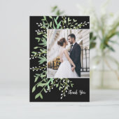 Carte de remerciements photo de voeux Floral (Debout devant)