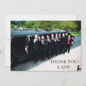 Carte De Remerciements Photo d'enterrement de vie de garçon (Devant)