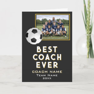 Carte De Remerciements Photo d'équipe de football de soccer du meilleur e