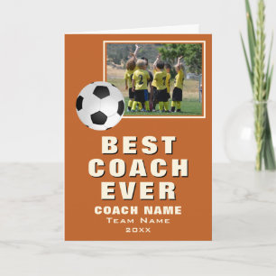 Carte De Remerciements Photo d'équipe de football de soccer du meilleur e