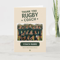 Photo d'équipe de rugby moderne avec l'entraîneur
