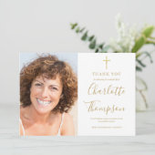 Carte de remerciements photo des funérailles commé (Debout devant)