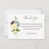 Carte de remerciements photo des funérailles de fl (Devant)