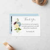 Carte de remerciements photo des funérailles de fl (Devant/Arrière en situation)