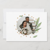 Carte De Remerciements Photo d'Olive Branch Calligraphy Wedding (Dos)