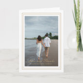 Carte De Remerciements Photo d'or traditionnel Mariage intemporel (Devant)