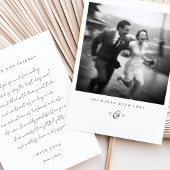 carte de remerciements Photo "Douché avec amour"