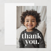 Carte De Remerciements Photo du 2e anniversaire - deux (Devant / Derrière)