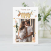 Carte de remerciements photo du Baby shower Boho (Debout devant)