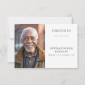 Carte de remerciements photo du Cardinal Rouge (Dos)