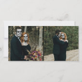 Carte De Remerciements Photo du fond de nos coeurs Mariage foncé (Dos)