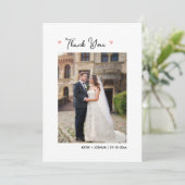 Carte de remerciements photo du Mariage de basket- (Debout devant)