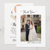 Carte de remerciements photo du Mariage de basket- (Devant / Derrière)