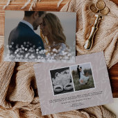 Carte de remerciements photo du Mariage de Bokeh F