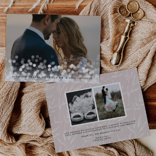 Carte de remerciements photo du Mariage de Bokeh F