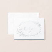 Carte de remerciements photo du Mariage de la cour (Devant avec enveloppe)