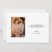 carte de remerciements photo du Mariage de la Terr (Dos)