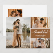 carte de remerciements photo du Mariage de la Terr (Devant / Derrière)