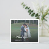 Carte de remerciements photo du Mariage de mariés  (Debout devant)