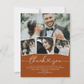 Carte de remerciements photo du Mariage du coeur d (Devant)