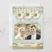 Carte de remerciements photo du Mariage Rustic Dai (Devant)