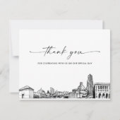 Carte de remerciements photo du Mariage Skyline de (Devant)