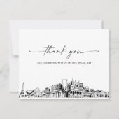 Carte de remerciements photo du Mariage Skyline de (Devant)