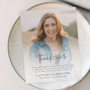 Carte De Remerciements Photo du mémorial funéraire moderne