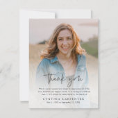 Carte De Remerciements Photo du mémorial funéraire moderne (Devant)