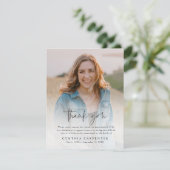 Carte De Remerciements Photo du mémorial funéraire moderne (Debout devant)