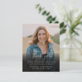 Carte De Remerciements Photo du mémorial funéraire moderne (Debout devant)