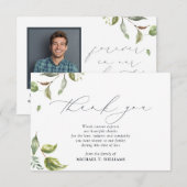 Carte de remerciements photo du mémorial Watercolo (Devant / Derrière)