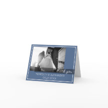 Carte de remerciements photo Dusty Blue Two