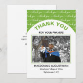 Carte de remerciements photo écossais pour diplômé (Devant / Derrière)