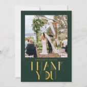 Carte de remerciements photo Emerald Gold (Devant)