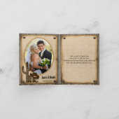 Carte de remerciements photo en bois rustique occi (Intérieur)