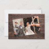 Carte de remerciements photo en bois rustique - pe (Dos)