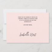 carte de remerciements photo en or rose (Dos)