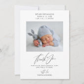 Carte de remerciements photo Faire-part de naissan (Devant)