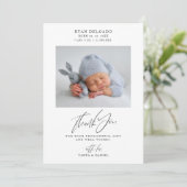 Carte de remerciements photo Faire-part de naissan (Debout devant)