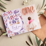 Carte De Remerciements Photo Fairy First Enchanted Woodland 1er anniversa<br><div class="desc">Express vos remerciements sincères avec notre Photo Fairy First Girl's 1st Birthday Carte de remerciements. Cette carte est une façon agréable et personnelle d'express votre appréciation à ceux qui ont célébré cette journée spéciale avec votre petit. Customisez ce carte de remerciements avec une photo du premier anniversaire de votre petite...</div>