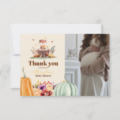 Carte De Remerciements Photo Falling in Love Baby Woodland Baby shower (Devant)