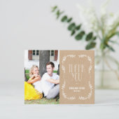 Carte de remerciements photo Feuille (Debout devant)