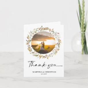 Carte De Remerciements Photo Floral Mariage Plié