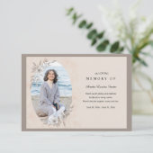 Carte de remerciements photo Floral Memorial (Debout devant)