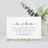 Carte De Remerciements Photo Floral Script Funeral (Debout devant)