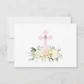 Carte De Remerciements PHOTO florale de fille de confirmation de (Dos)