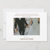 Carte De Remerciements Photo florale Soft Rose Modern Boho (Dos)