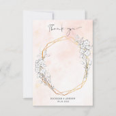 Carte de remerciements photo florale subtil (Devant)